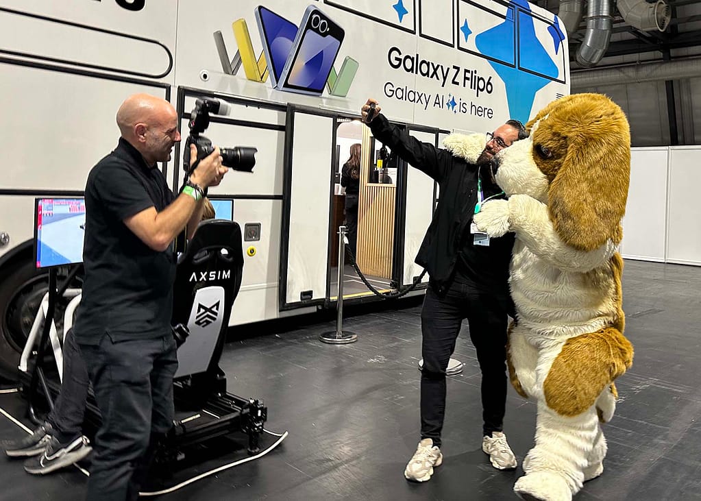Realistic beagle character at a Hotpoint event in Birmingham