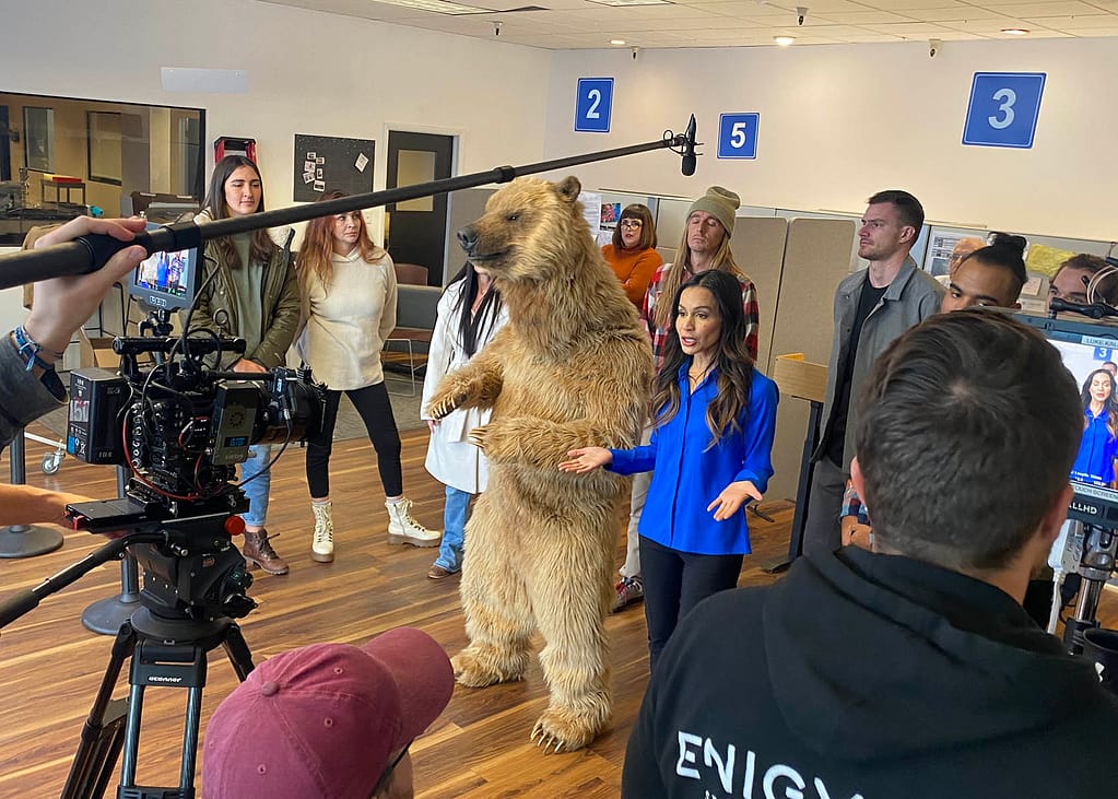 Realistic grizzly bear character for film and television