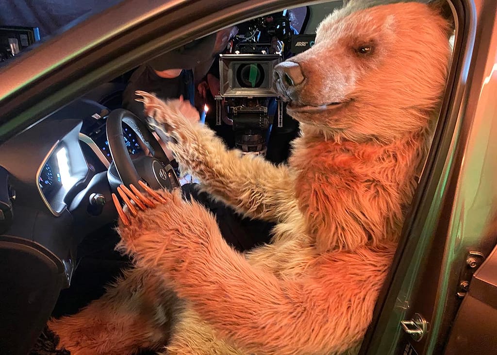 realistic grizzly bear costume for film tv and events by tv bears international