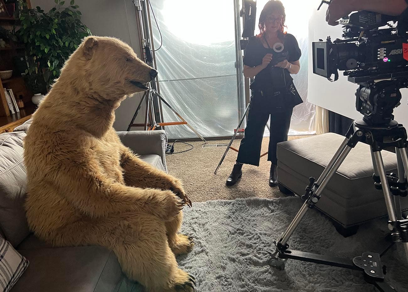 realistic grizzly bear costume for film tv and events by tv bears international