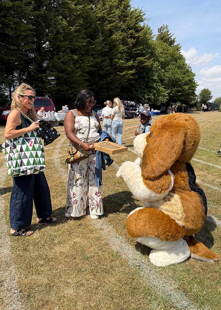 realistic beagle character costume hire for brand activations and events uk and usa