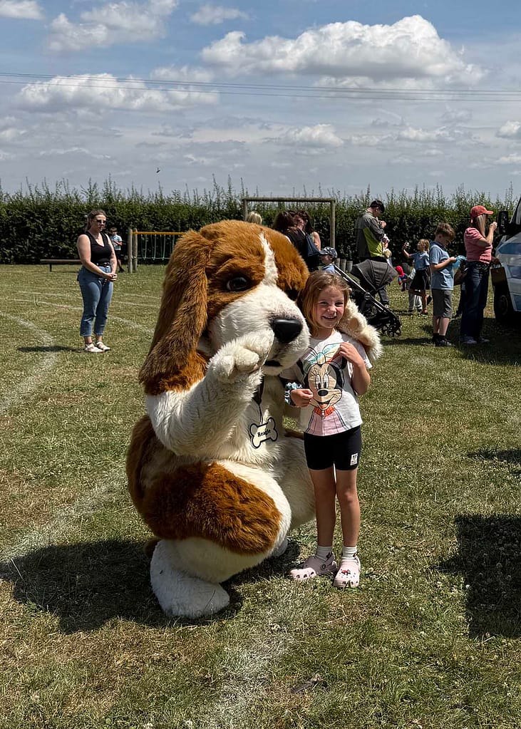 realistic beagle character costume hire for brand activations and events uk and usa