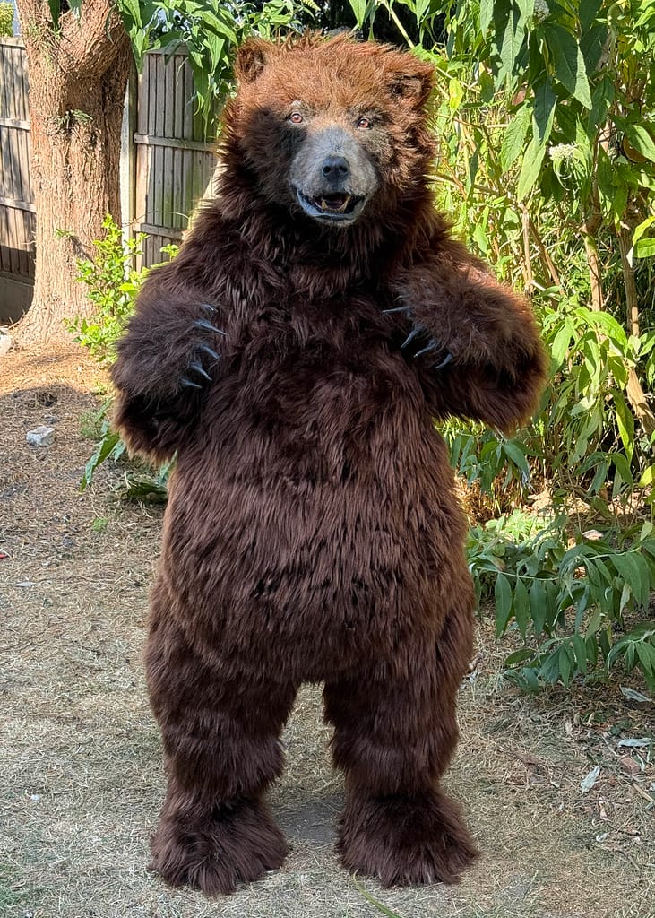realistic brown bear suit hire available in manchester london ny and los angeles