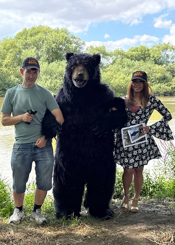 realistic animatronic black bear costume for film and television productions