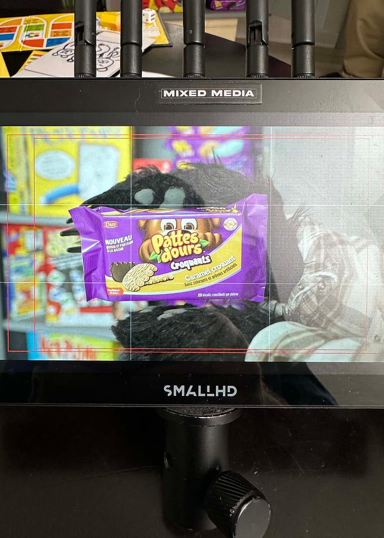 Director Matthew Mason developing a bear-led brand campaign for Dare Foods