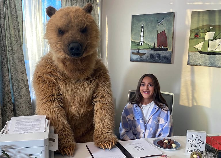 Karluk the realistic grizzly bear for Mama Bear Legal Forms